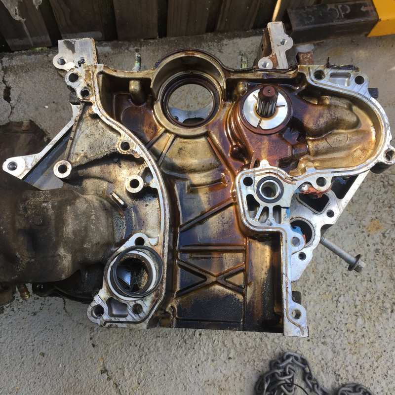 Bottom left, thats the main coolant inlet from the pump. Thats where Im leaking.